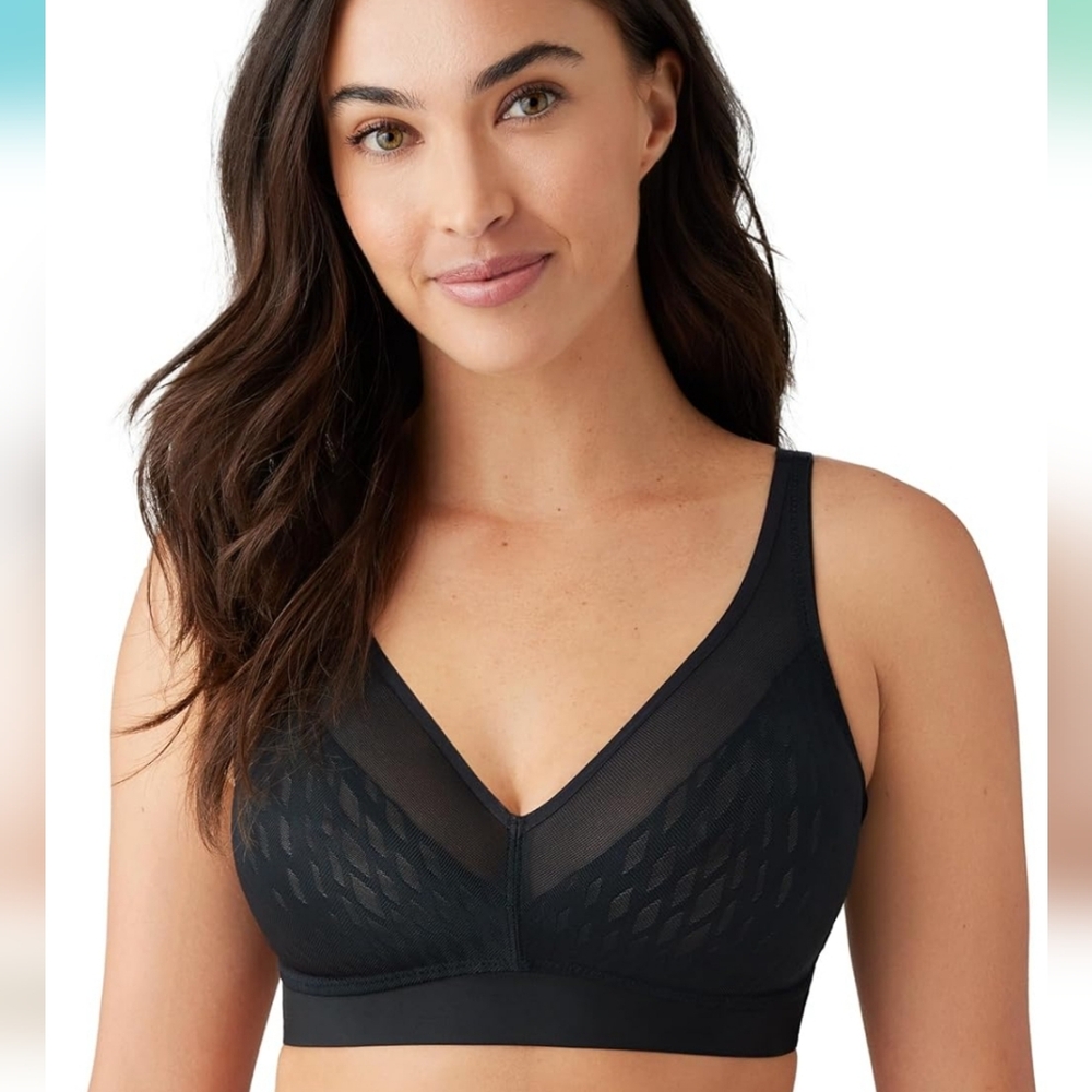 NWT! Wacoal Black Wireless Bra - 34D